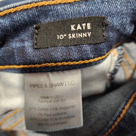 Veronica Beard Kate 10" Skinny Jeans in Vintage Fray Wash 24 - Picture 7 of 8